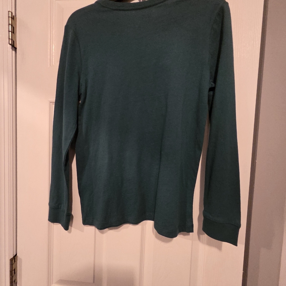 NWT- Boys Teal Kids Long-Sleeve Moose Graphic Tee - Picture 7 of 7